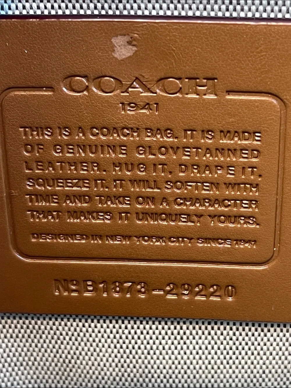Coach B1873-29220 1941 Page 27 Glovetanned Pebble Leather Crossbody Navy